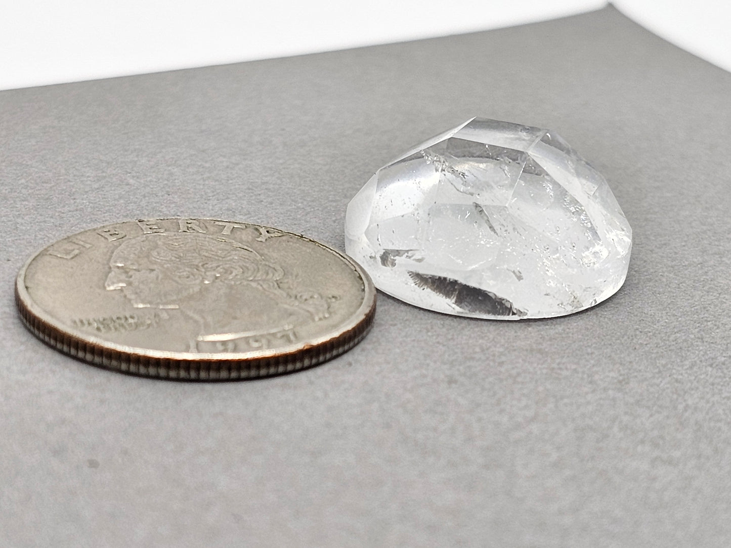 Quartz Faceted Cabochon | Artisan Cut Gemstone