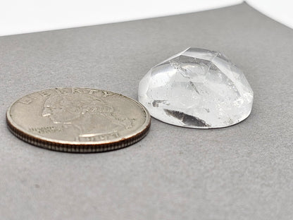 Quartz Faceted Cabochon | Artisan Cut Gemstone