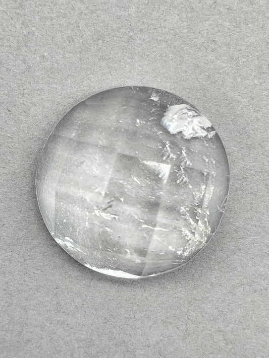 Quartz Faceted Cabochon | Artisan Cut Gemstone