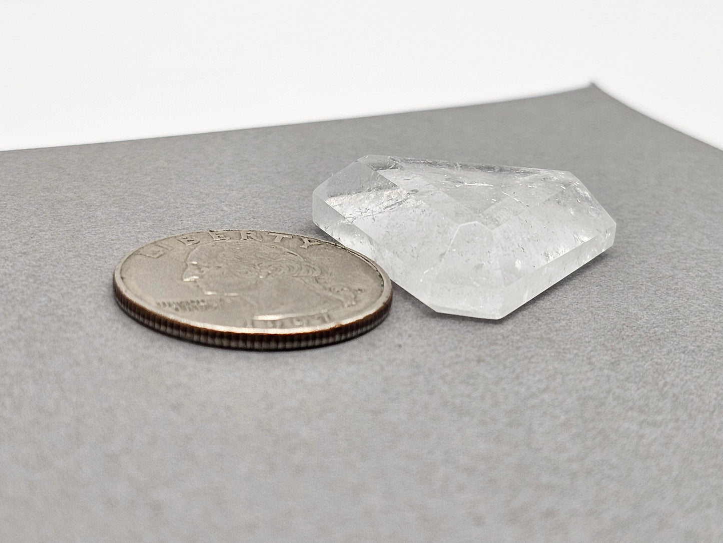 Quartz Faceted Cabochon | Artisan Cut Gemstone