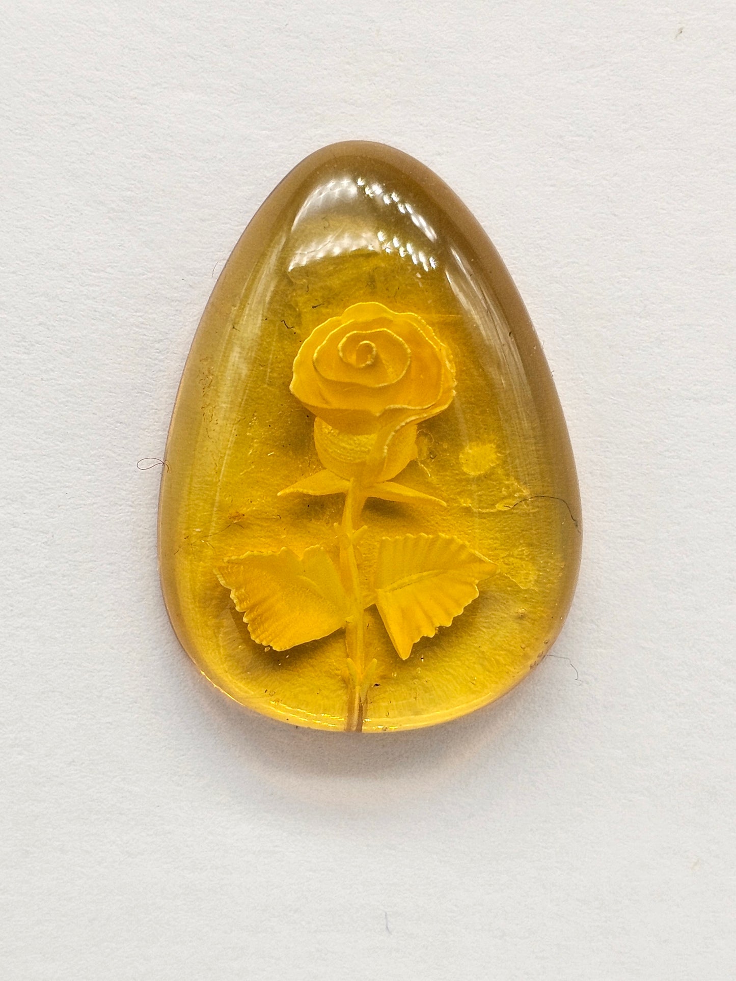 Amber Intaglio Cabochon | Hand-Carved Natural Amber
