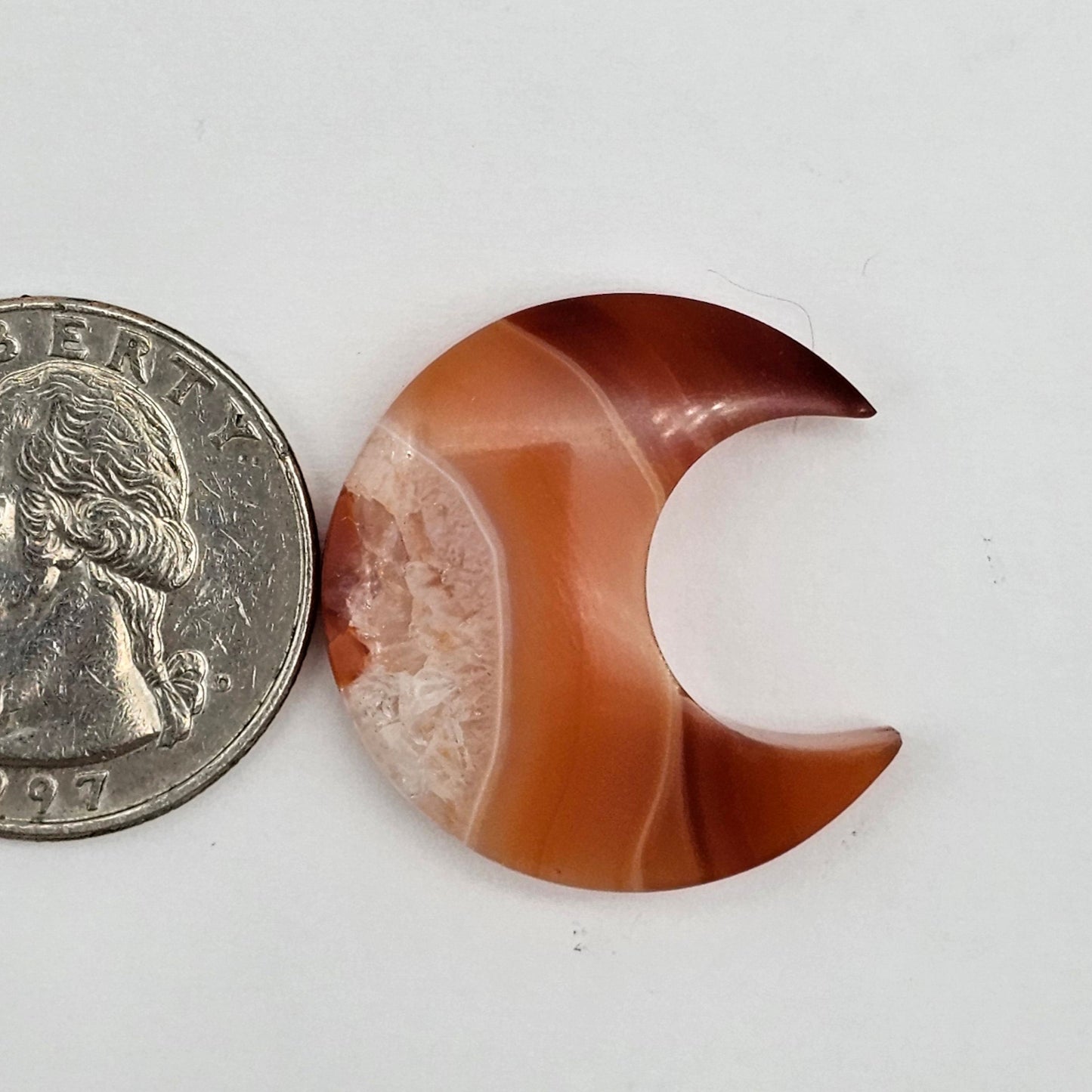 Carnelian Moon Agate Cabochon