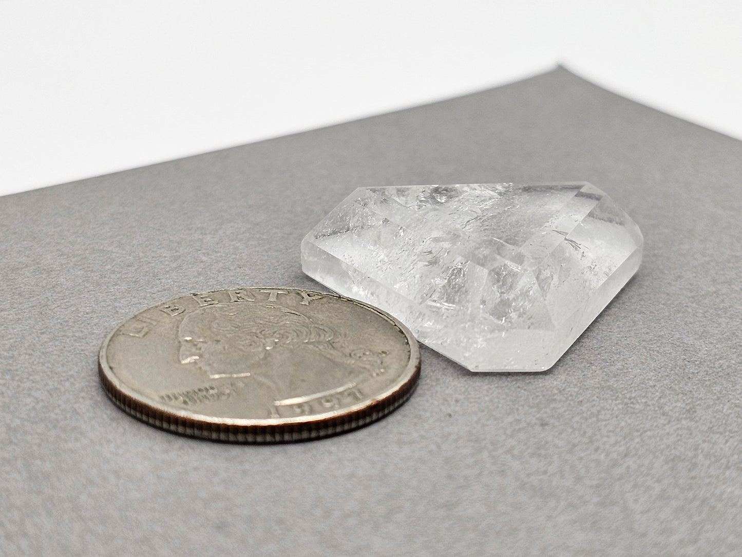 Quartz Faceted Cabochon | Artisan Cut Gemstone