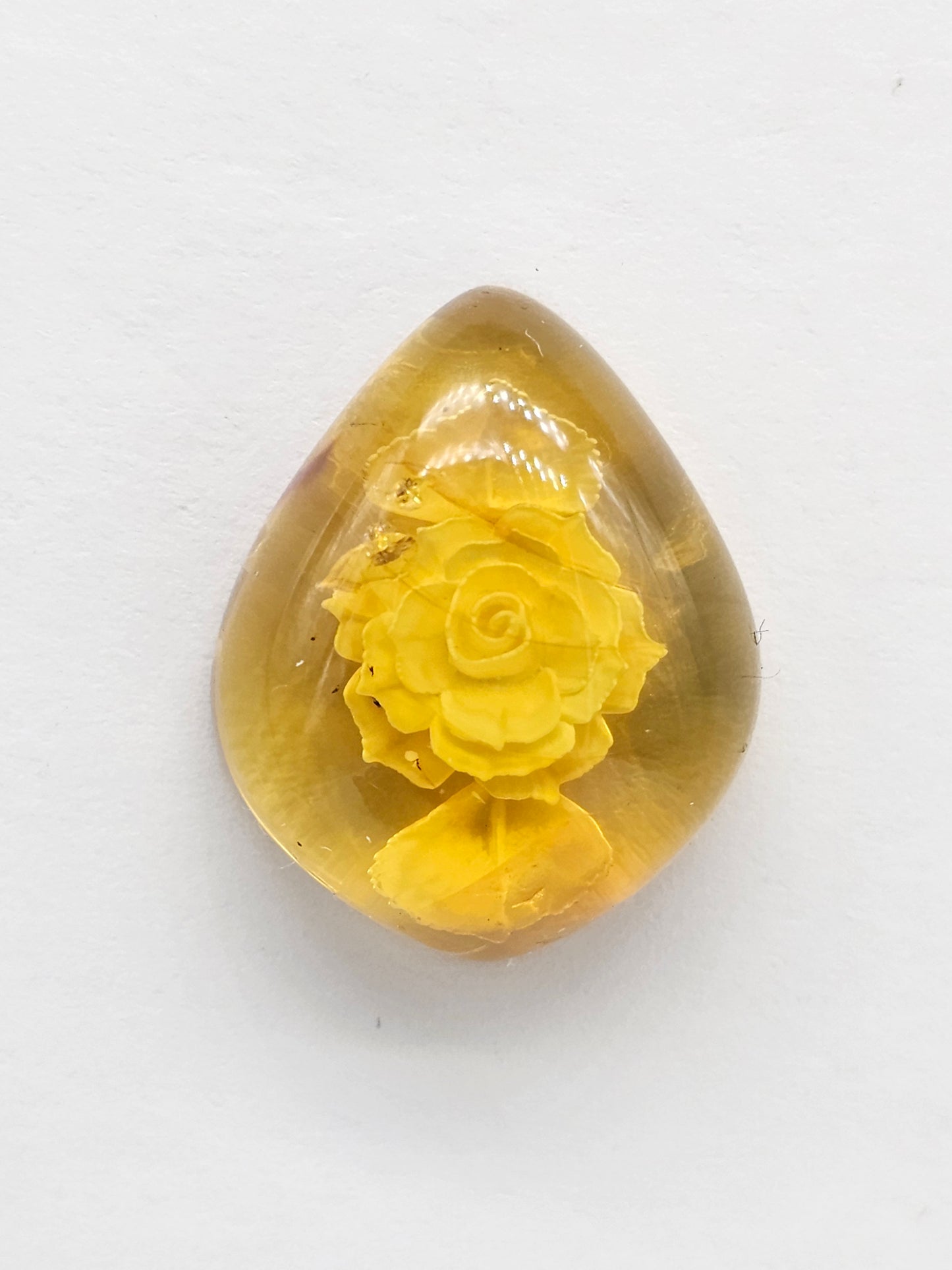 Amber Intaglio Cabochon | Hand-Carved Natural Amber