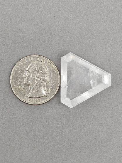 Quartz Faceted Cabochon | Artisan Cut Gemstone