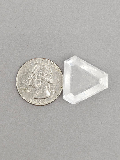 Quartz Faceted Cabochon | Artisan Cut Gemstone