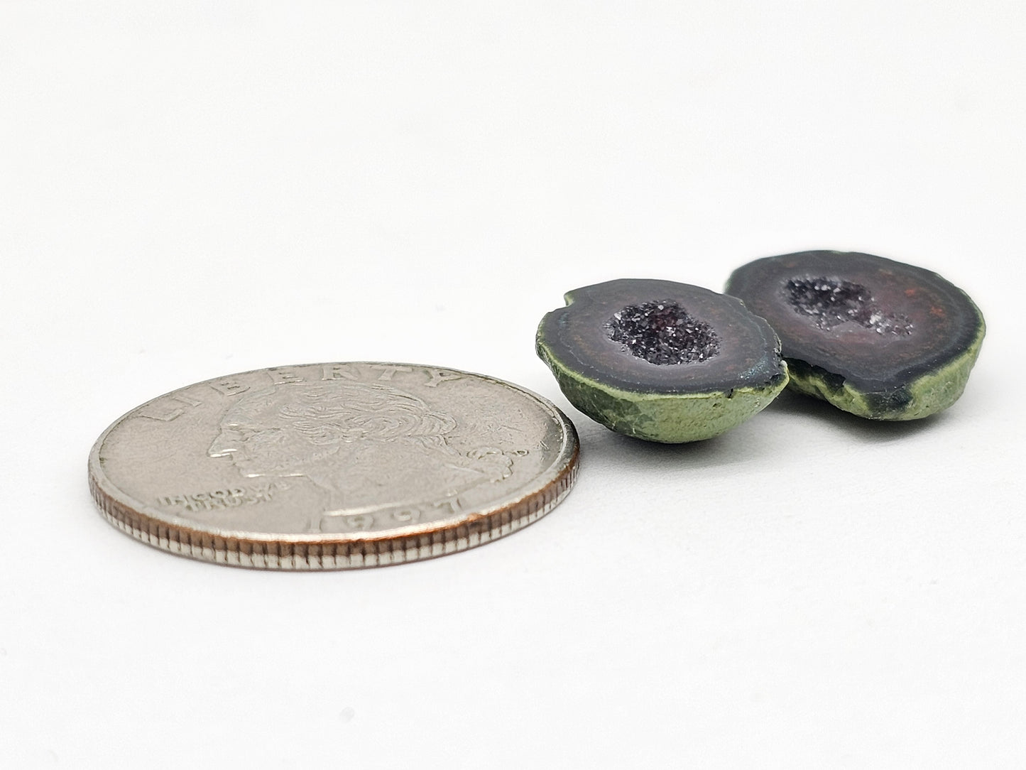 Tabasco Geode Cabochon Pair | Natural Mexican Geode