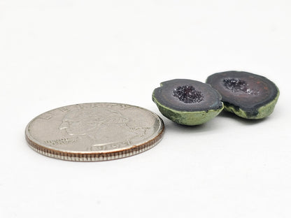Tabasco Geode Cabochon Pair | Natural Mexican Geode