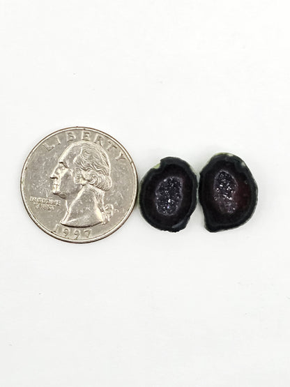 Tabasco Geode Cabochon Pair | Natural Mexican Geode