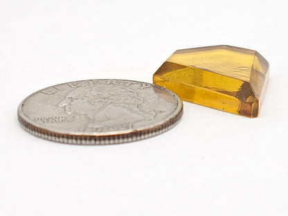 Amber Geometric Cabochon