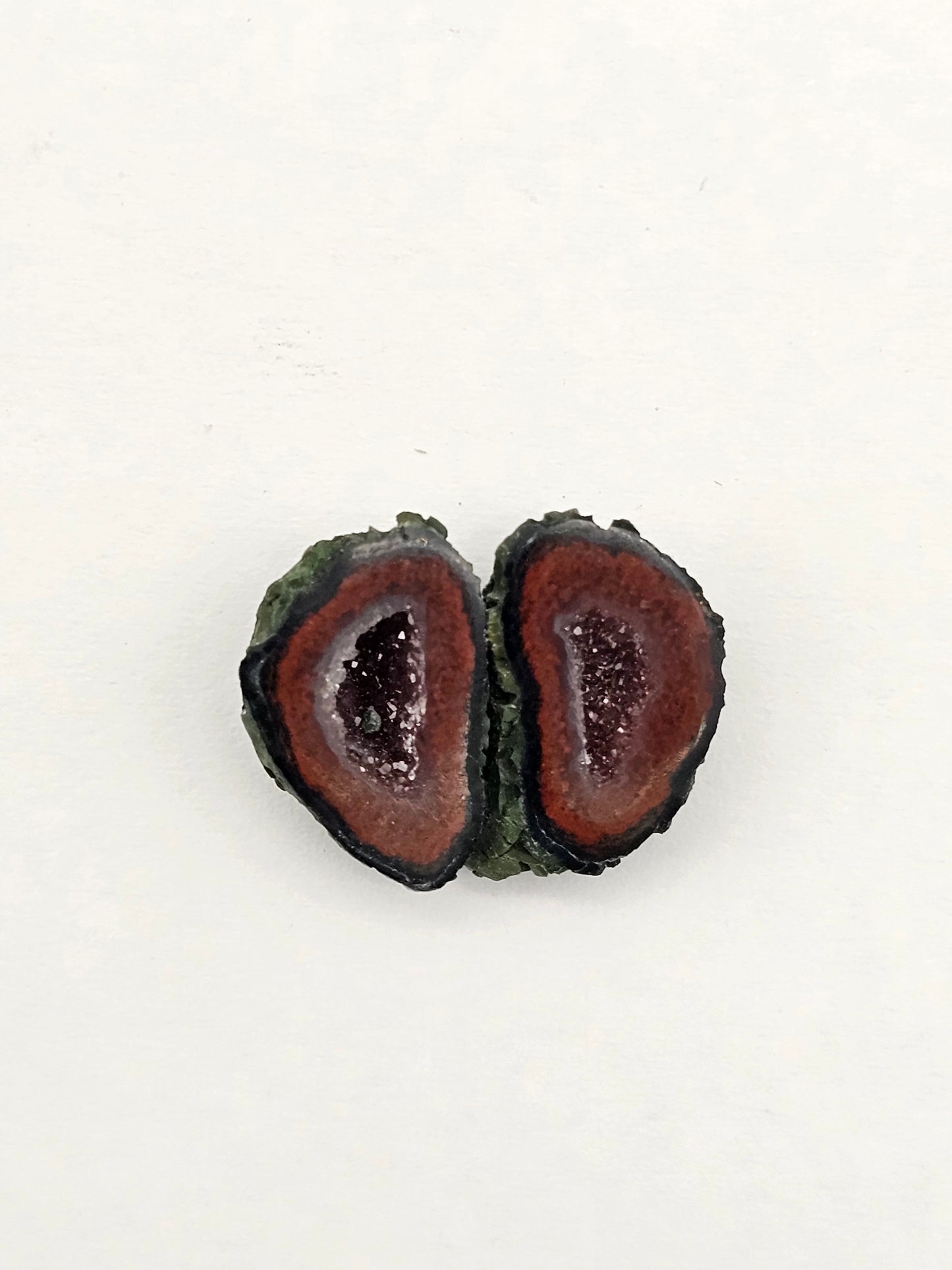 Tabasco Geode Cabochon Pair | Natural Mexican Geode