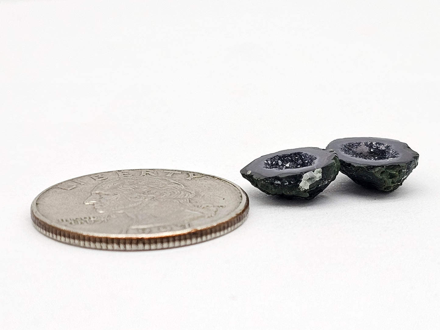 Tabasco Geode Cabochon Pair | Natural Mexican Geode