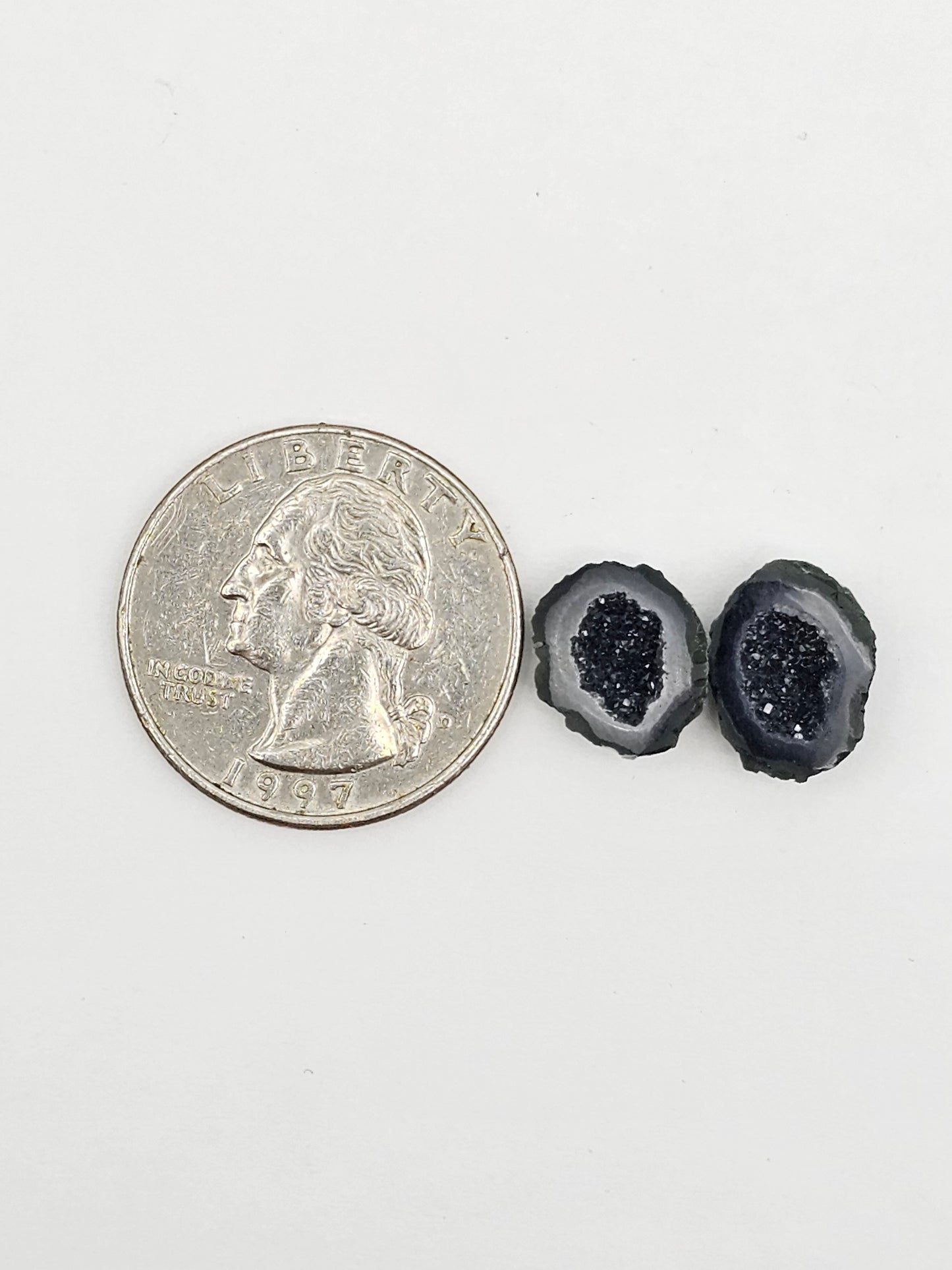 Tabasco Geode Cabochon Pair | Natural Mexican Geode
