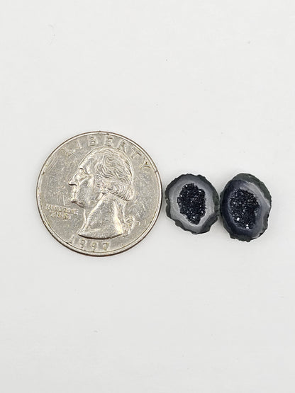 Tabasco Geode Cabochon Pair | Natural Mexican Geode