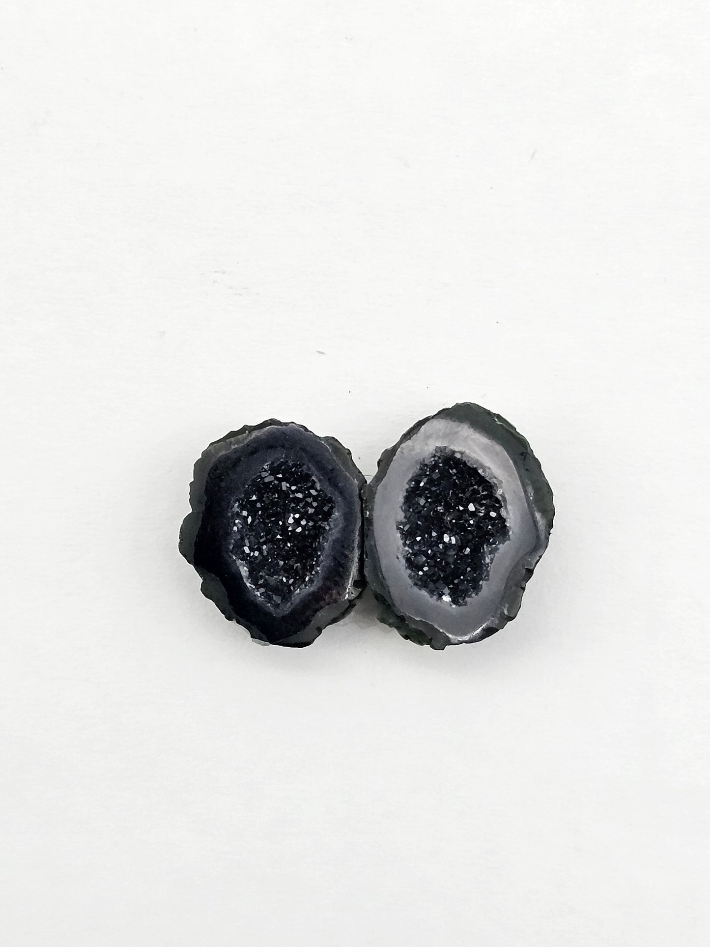 Tabasco Geode Cabochon Pair | Natural Mexican Geode