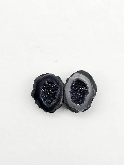 Tabasco Geode Cabochon Pair | Natural Mexican Geode