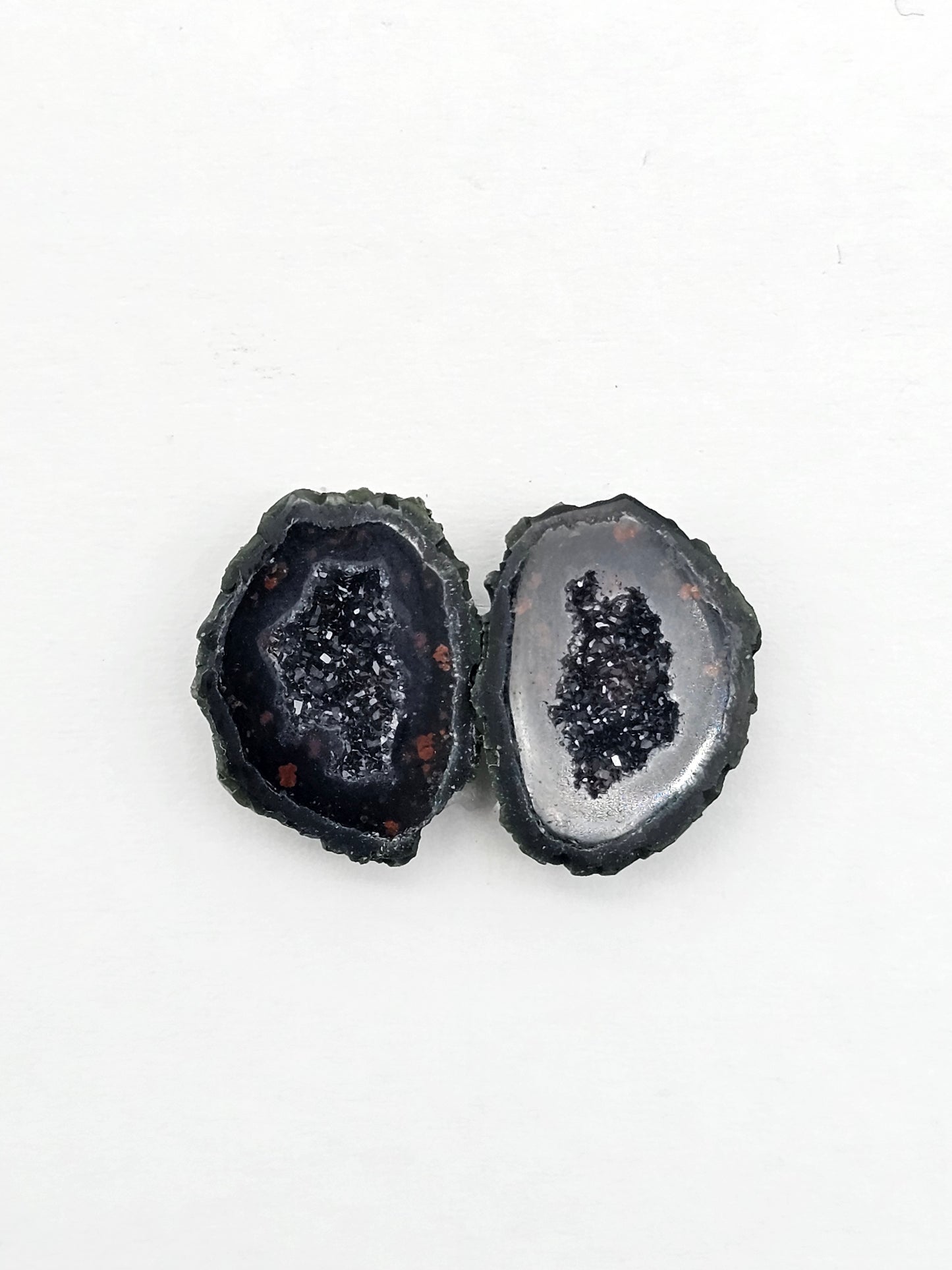 Tabasco Geode Cabochon Pair | Natural Mexican Geode