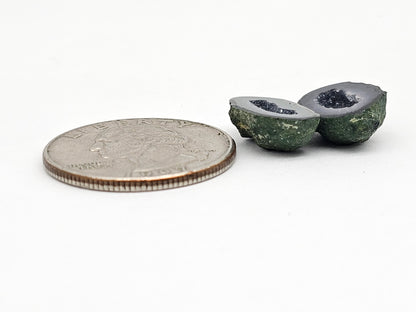 Tabasco Geode Cabochon Pair | Natural Mexican Geode