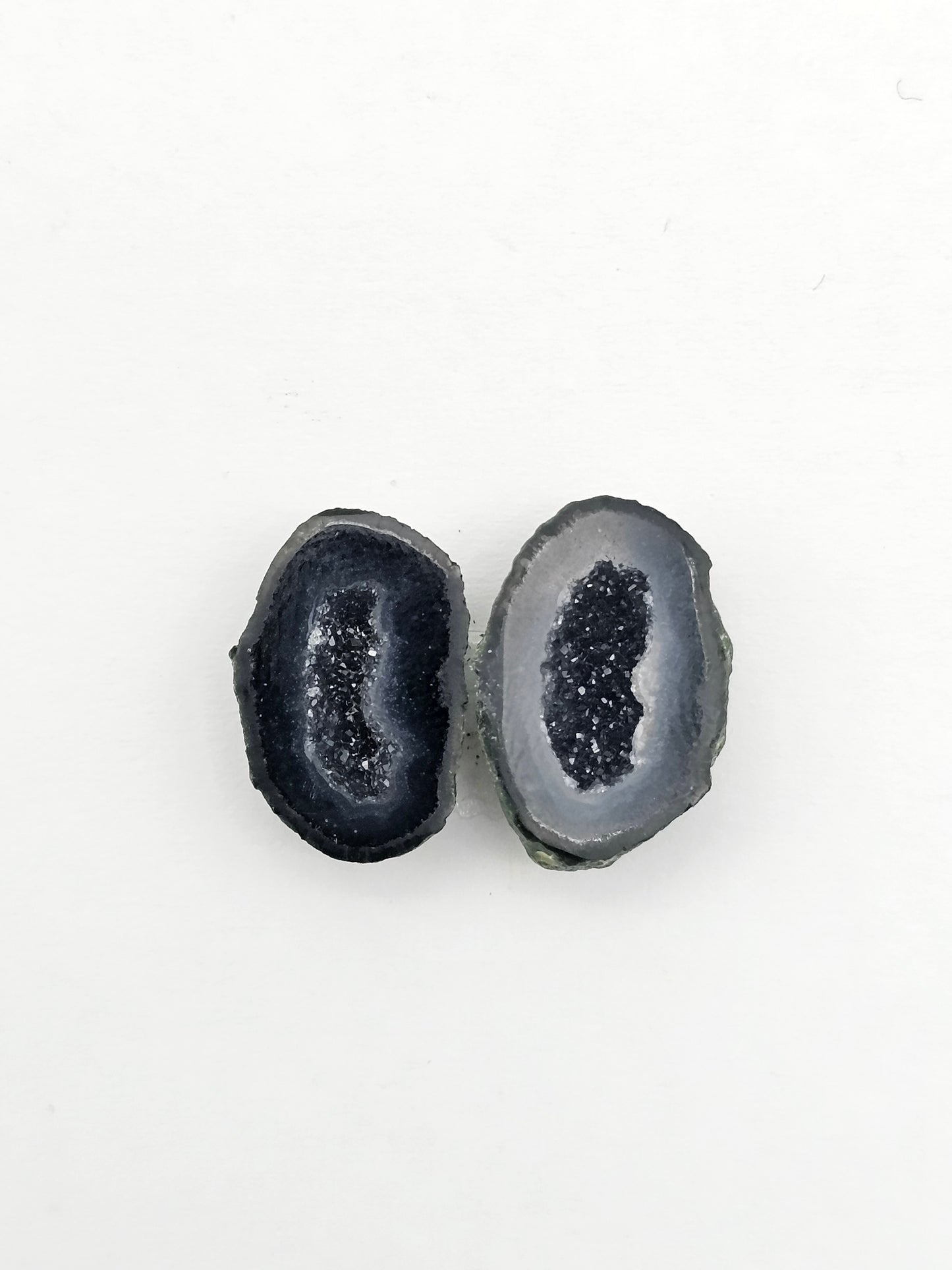 Tabasco Geode Cabochon Pair | Natural Mexican Geode