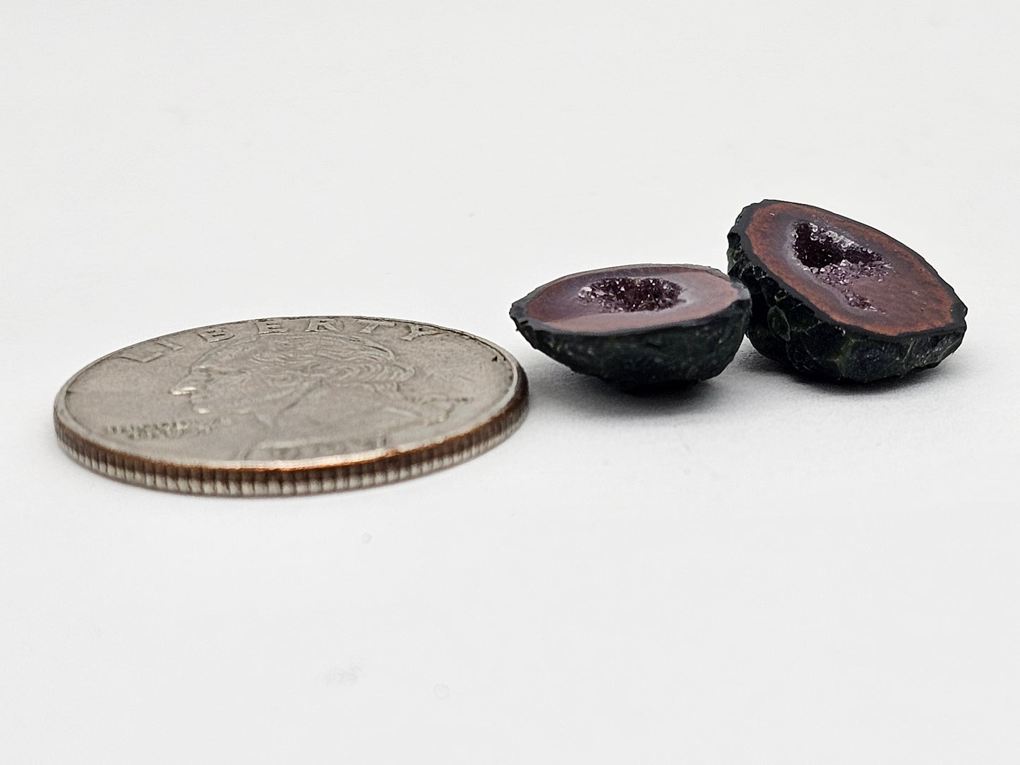 Tabasco Geode Cabochon Pair | Natural Mexican Geode