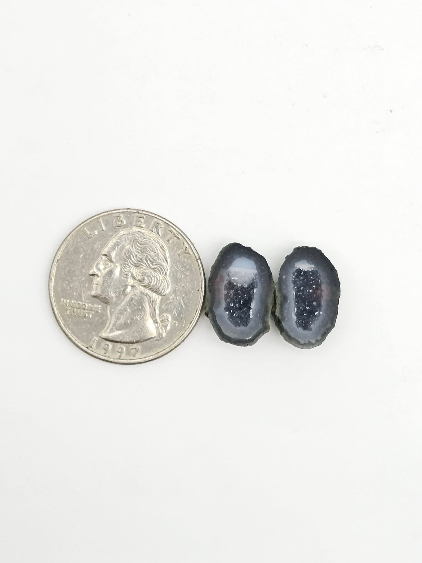 Tabasco Geode Cabochon Pair | Natural Mexican Geode