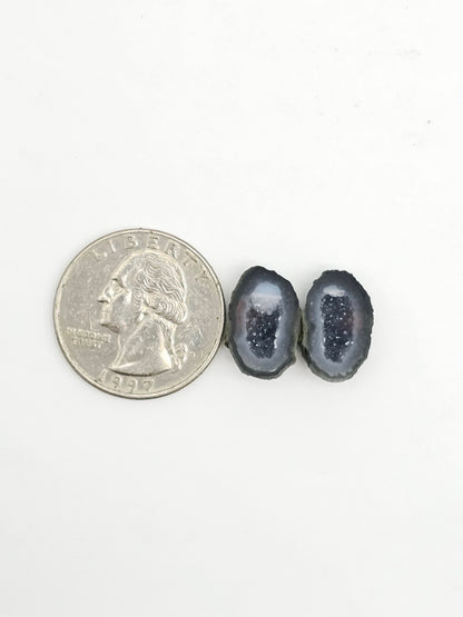 Tabasco Geode Cabochon Pair | Natural Mexican Geode