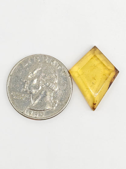 Amber Geometric Cabochon