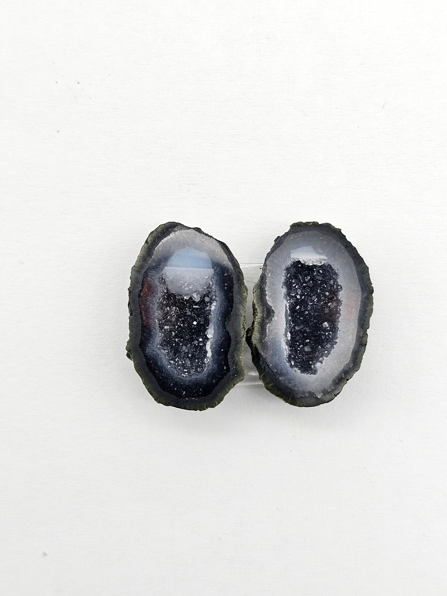 Tabasco Geode Cabochon Pair | Natural Mexican Geode