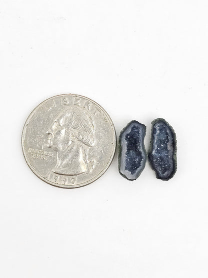Tabasco Geode Cabochon Pair | Natural Mexican Geode