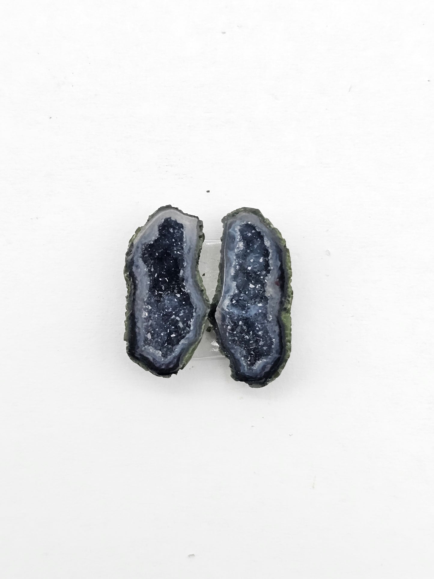 Tabasco Geode Cabochon Pair | Natural Mexican Geode
