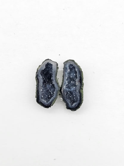 Tabasco Geode Cabochon Pair | Natural Mexican Geode
