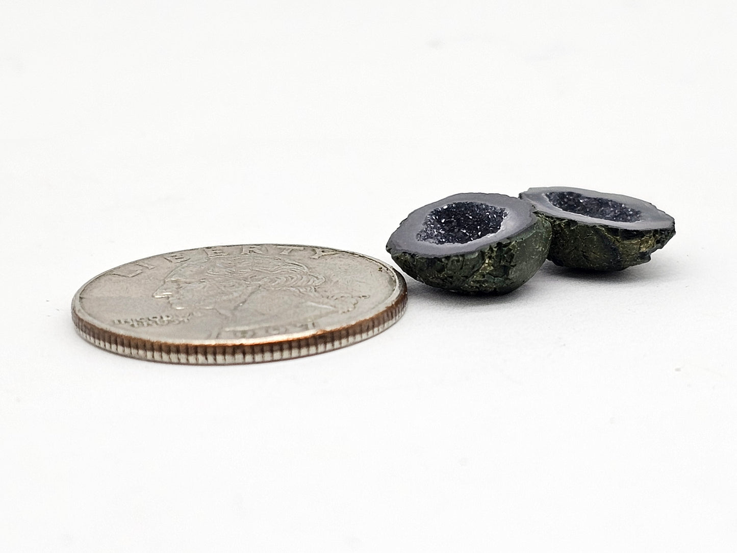 Tabasco Geode Cabochon Pair | Natural Mexican Geode