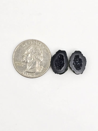 Tabasco Geode Cabochon Pair | Natural Mexican Geode