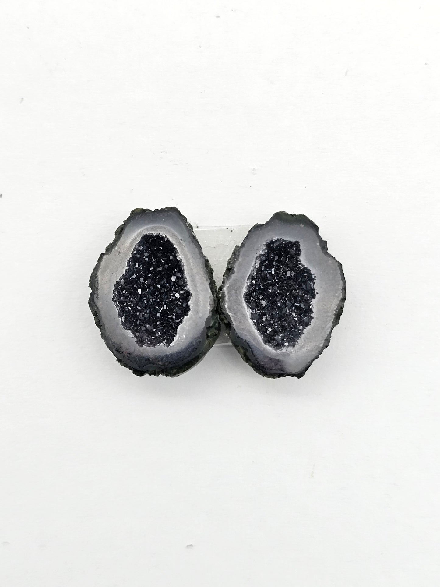 Tabasco Geode Cabochon Pair | Natural Mexican Geode