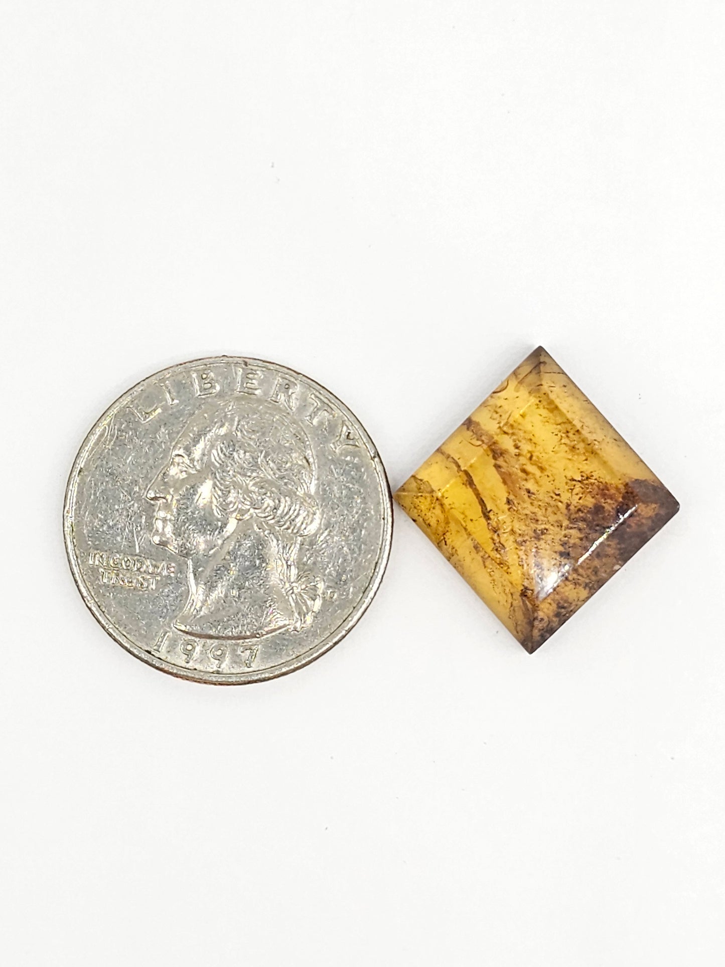 Amber Geometric Cabochon