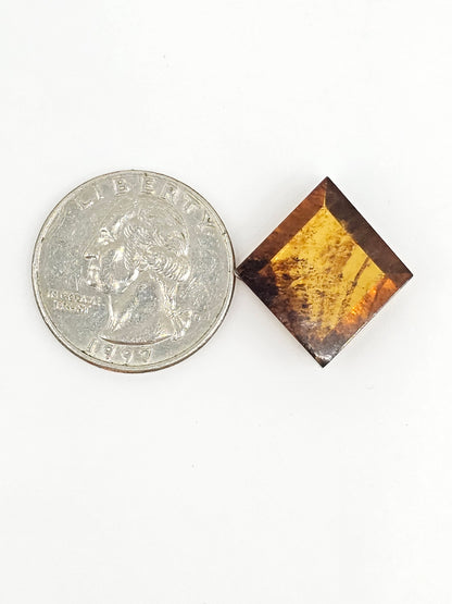 Amber Geometric Cabochon