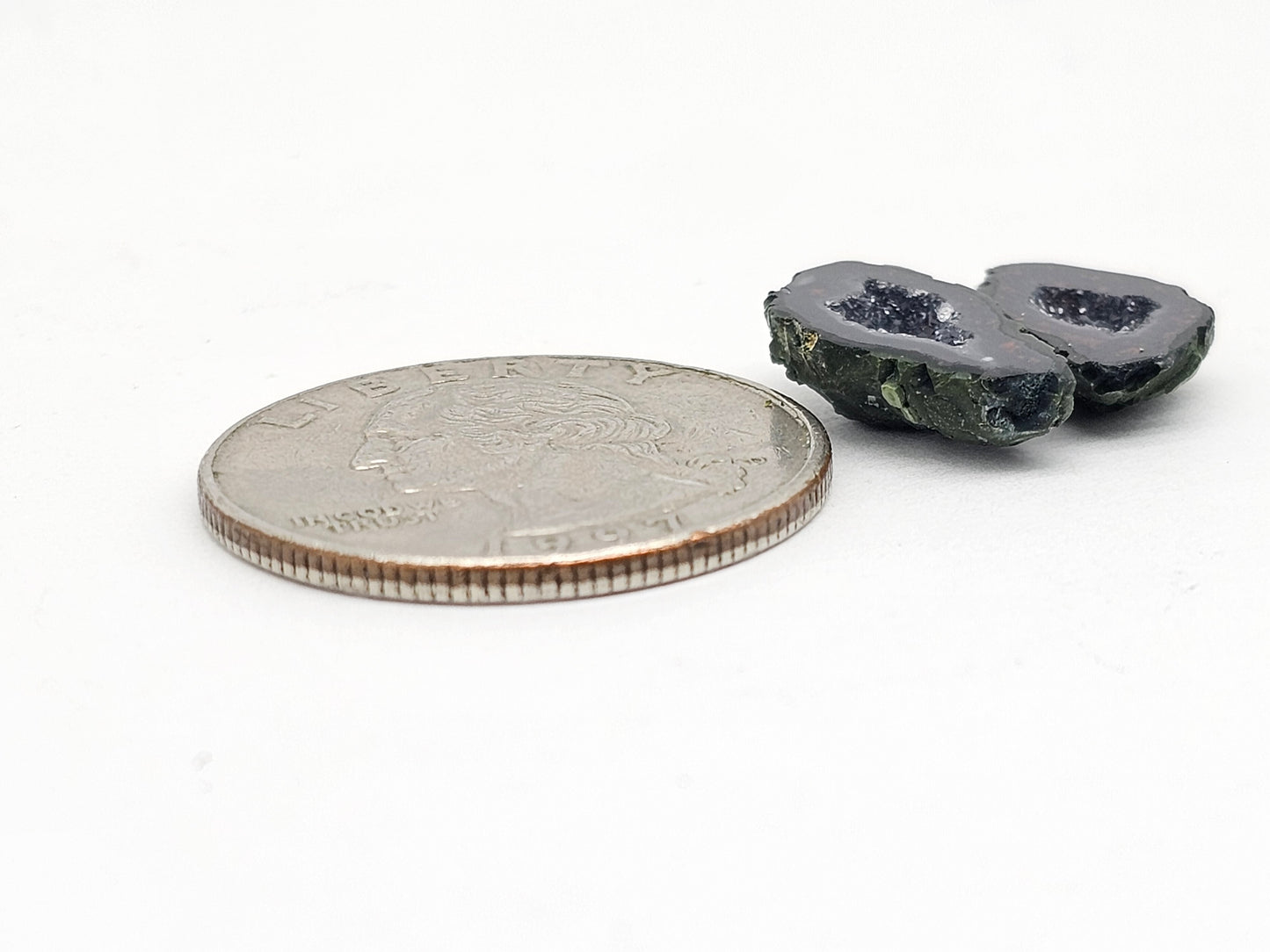Tabasco Geode Cabochon Pair | Natural Mexican Geode