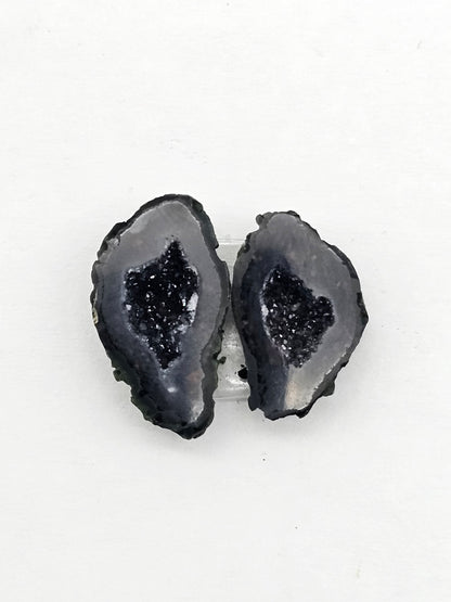 Tabasco Geode Cabochon Pair | Natural Mexican Geode