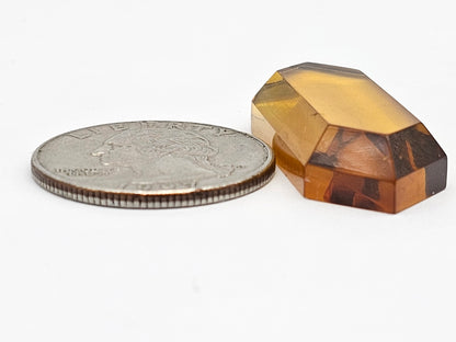 Amber Geometric Cabochon