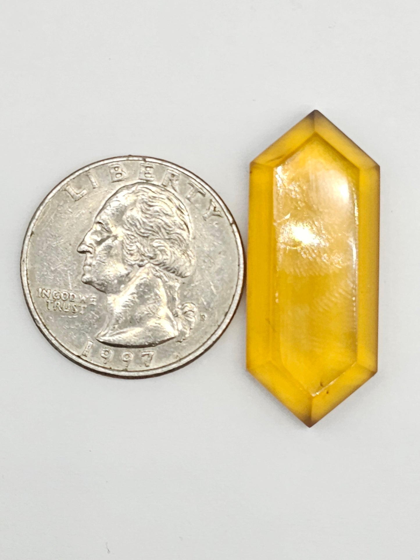Amber Geometric Cabochon