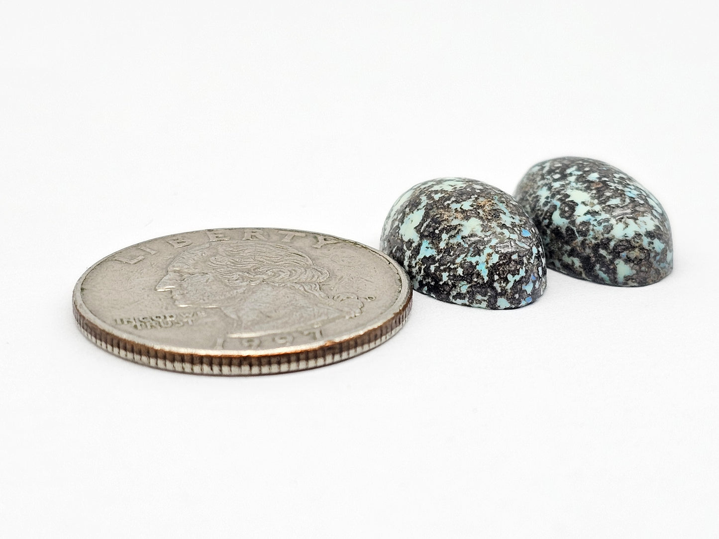 Rare Mexican Leopard Opal Cabochon Pair