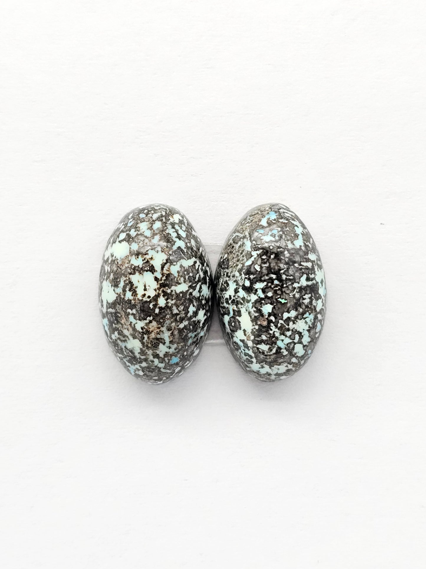 Rare Mexican Leopard Opal Cabochon Pair