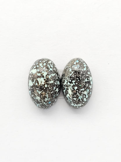 Rare Mexican Leopard Opal Cabochon Pair