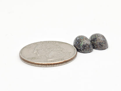 Rare Mexican Leopard Opal Cabochon Pair