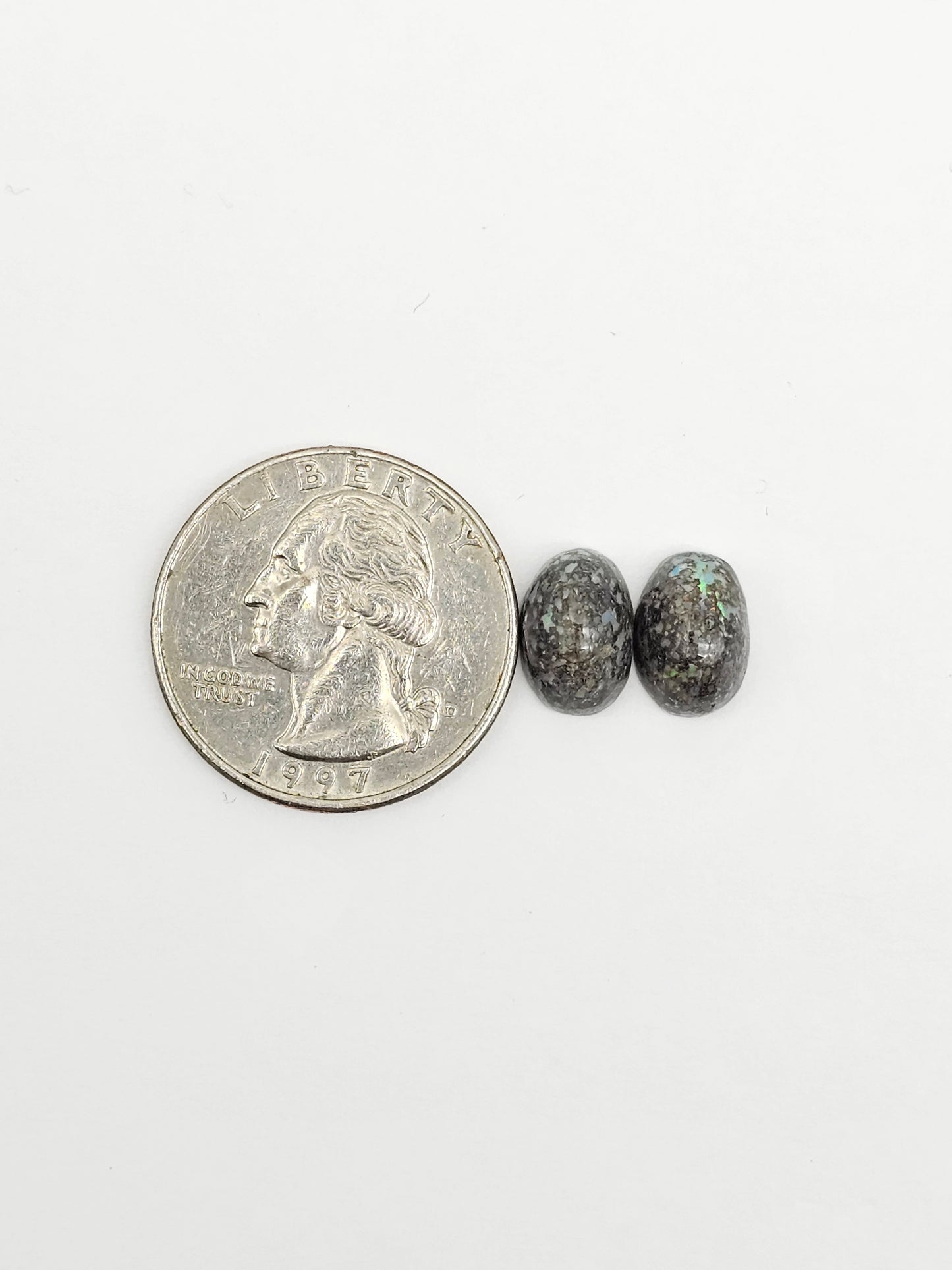 Rare Mexican Leopard Opal Cabochon Pair