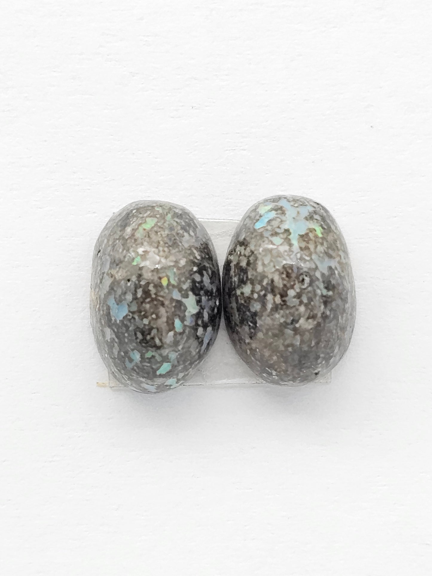 Rare Mexican Leopard Opal Cabochon Pair