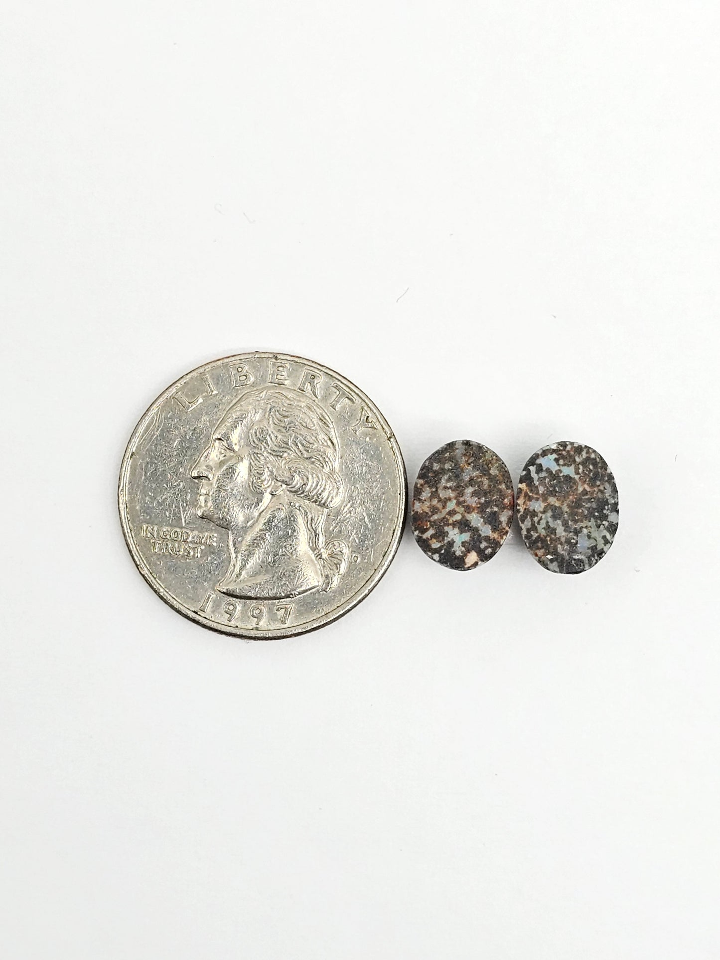 Rare Mexican Leopard Opal Cabochon Pair