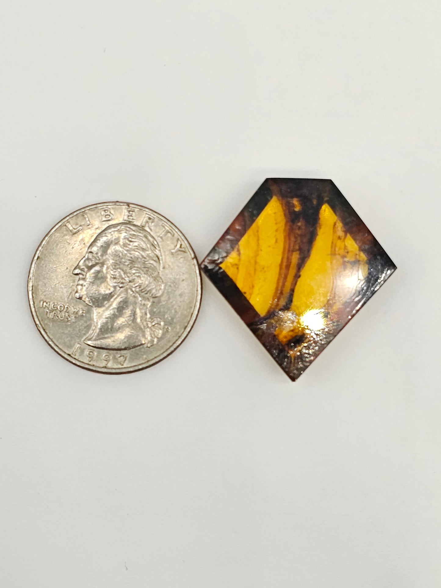 Amber Geometric Cabochon