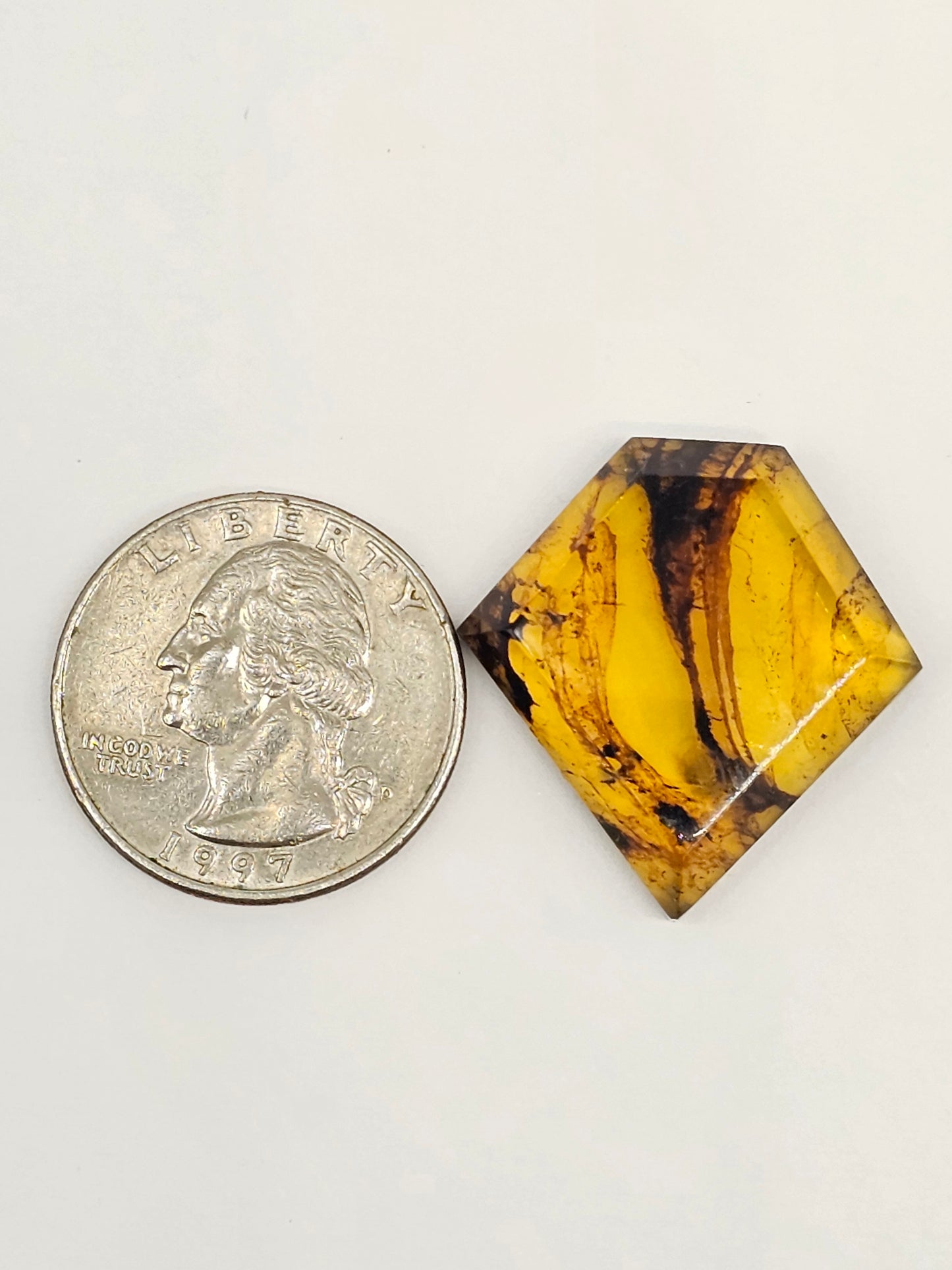 Amber Geometric Cabochon