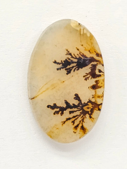 Scenic Dendritic Agate Cabochon – Natural Landscape Stone